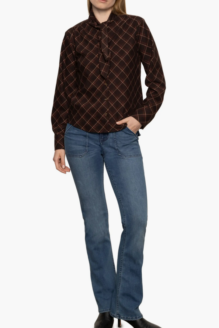 Autumn Plaid Blouse - Cocoa Plaid
