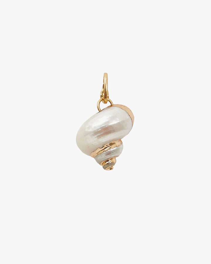 Shell Charm- Vintage Gold/Cream
