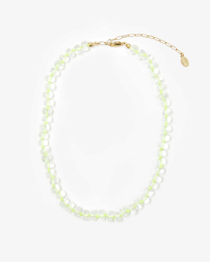 Stone Slice Necklace - Moonstone Multi
