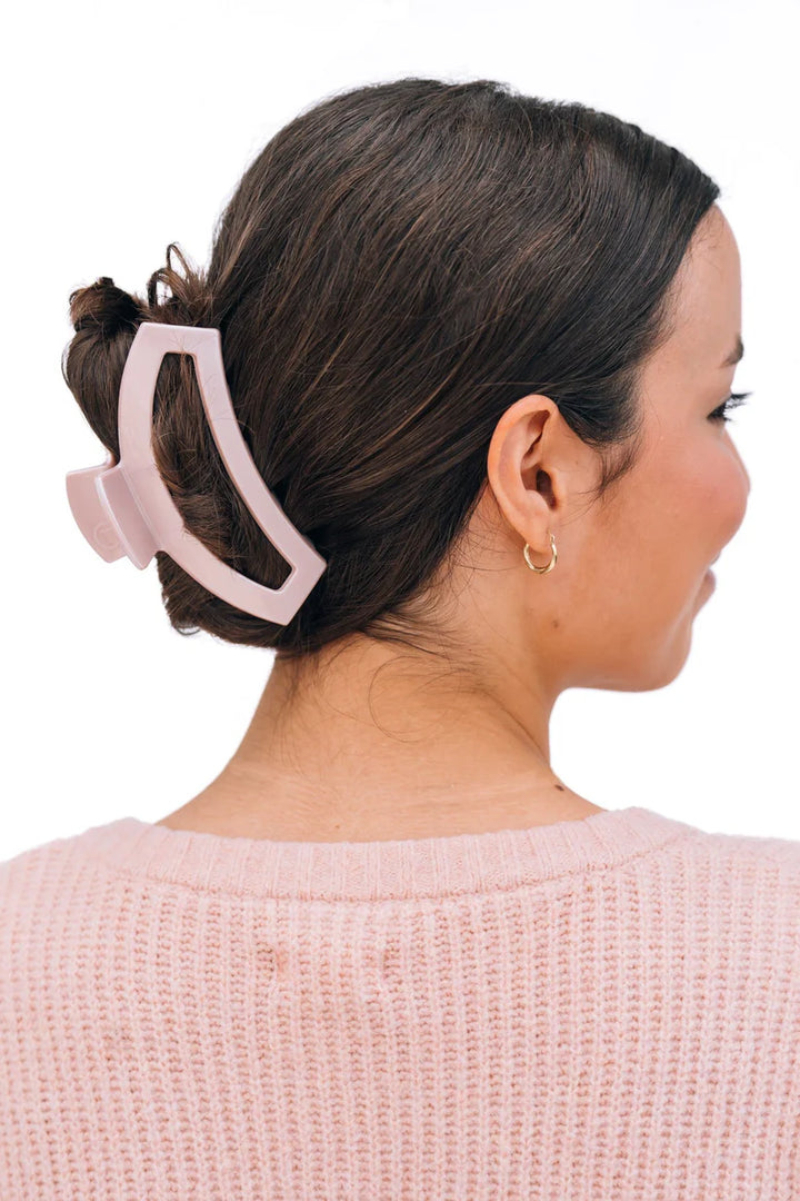 Large Open Hair Clip - Pearly Pink