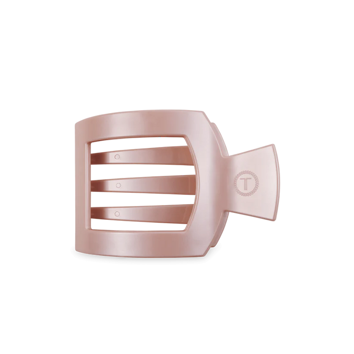 Medium Flat Square Clip - Pearly Pink