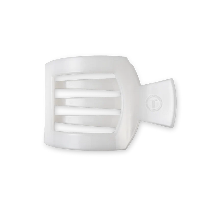 Medium Flat Square Clip - Coconut White