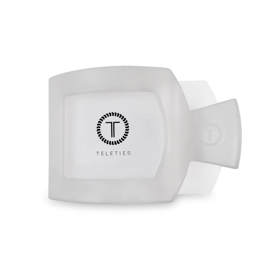 Medium Flat Square Clip - Coconut White