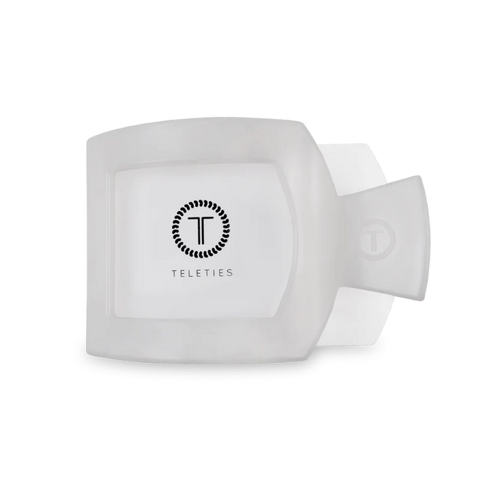 Medium Flat Square Clip - Coconut White