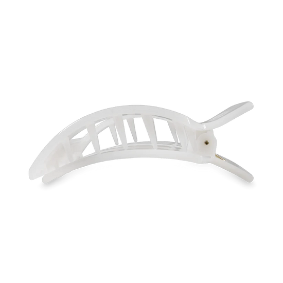 Medium Flat Square Clip - Coconut White