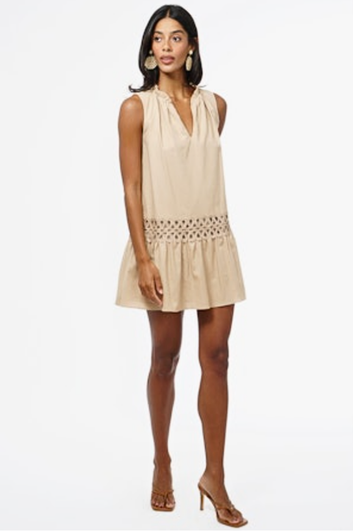 Melissa Shift Pullover Dress - Beige