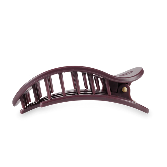 Large Flat Round Clip - Burgundy Bliss