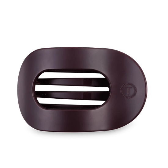 Large Flat Round Clip - Burgundy Bliss