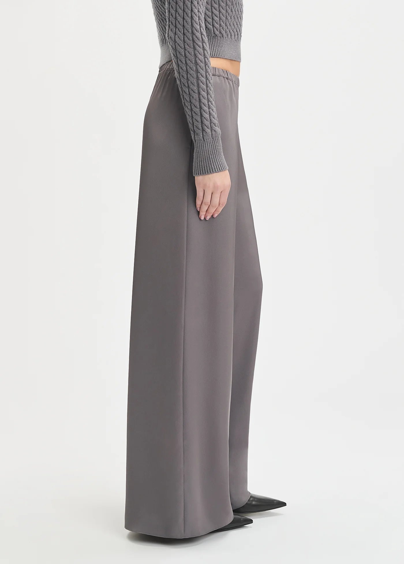 The Effortless Wide Leg - Grey Shadow