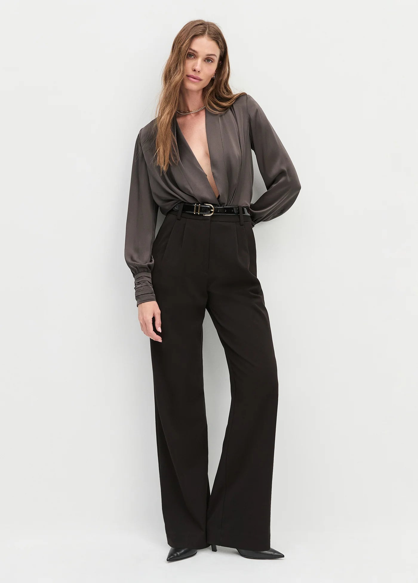 The Patent Fancy Juni Belt - Black/Gold