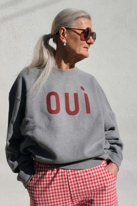 Oversized Sweatshirt Oui - Grey Melange