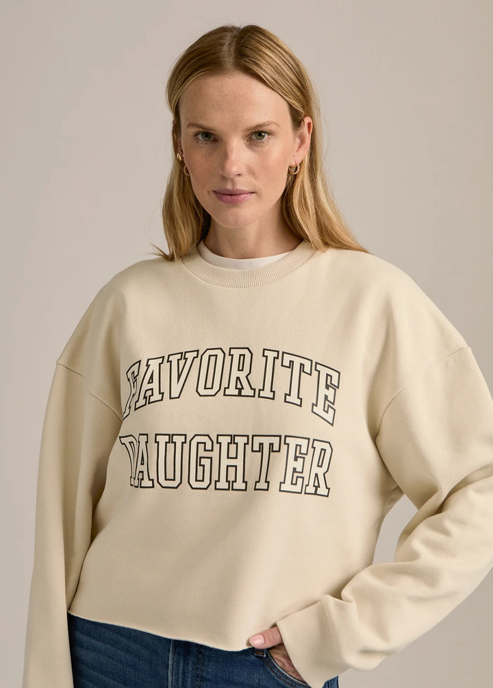 The Cropped Collegiate Sweatshirt - French Oak