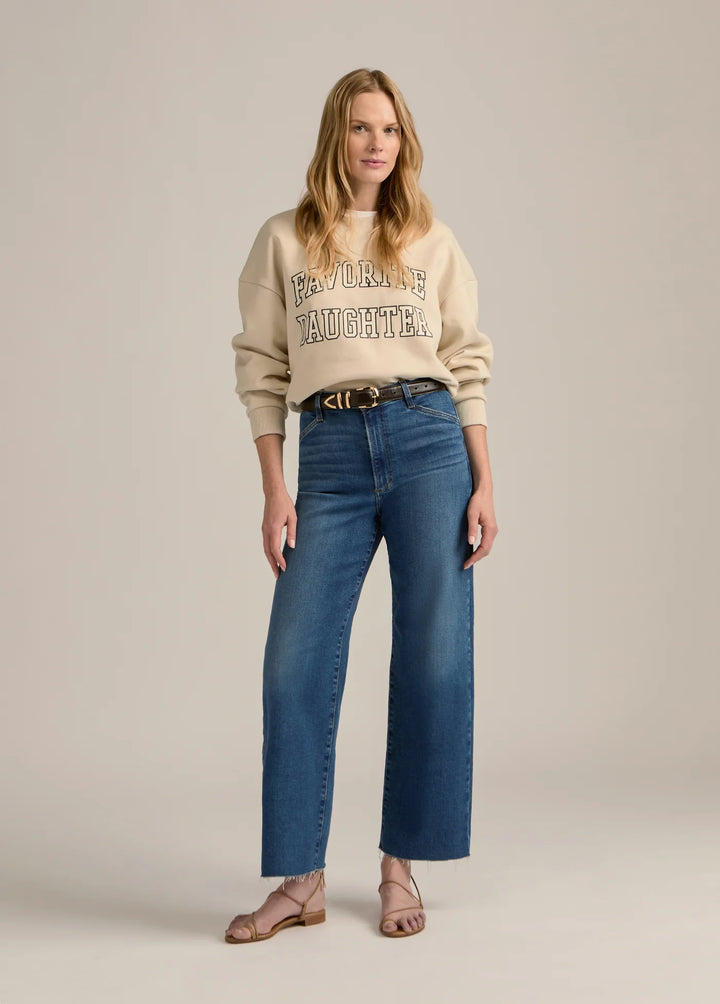 The Cropped Collegiate Sweatshirt - French Oak