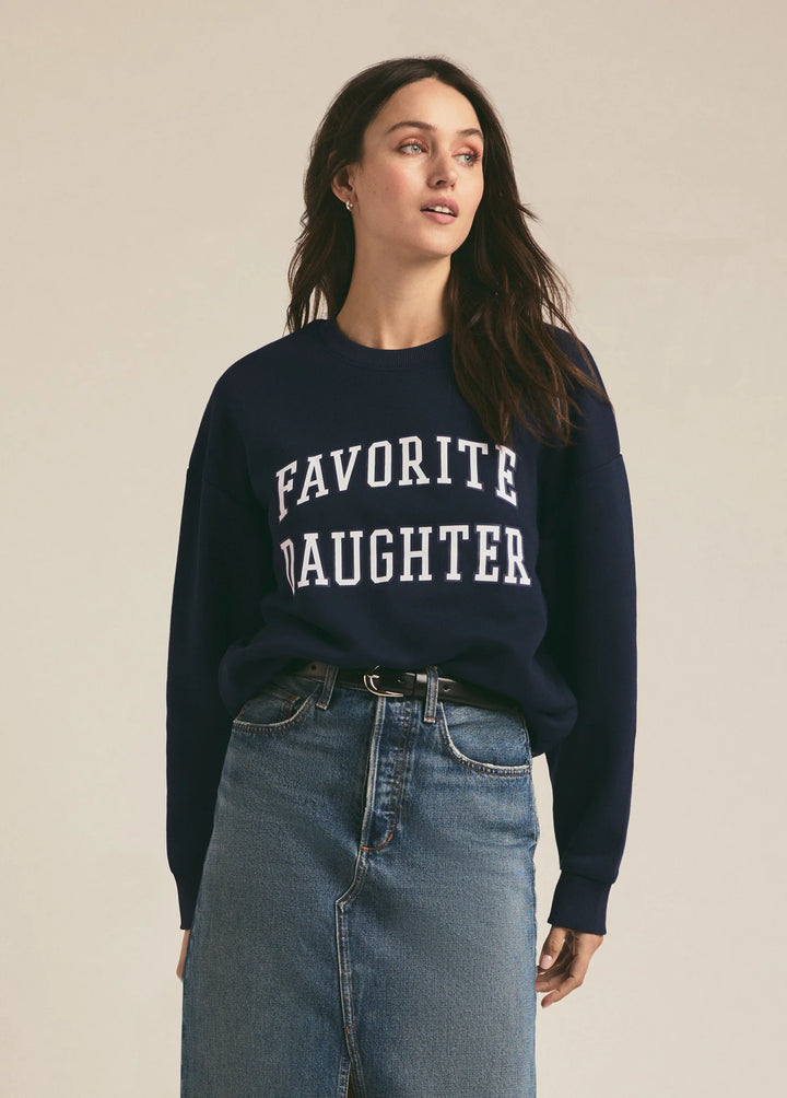 Collegiate Sweatshirt -  Navy