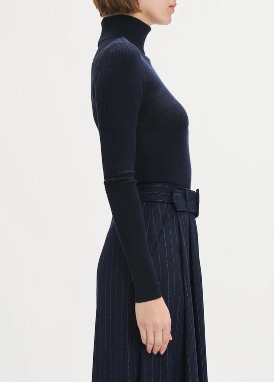 The Amelia Long Sleeve Top - Navy