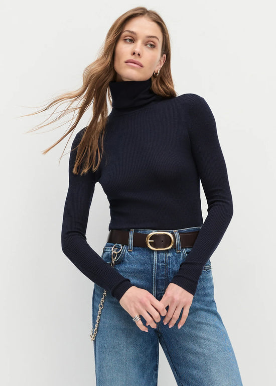 The Amelia Long Sleeve Top - Navy