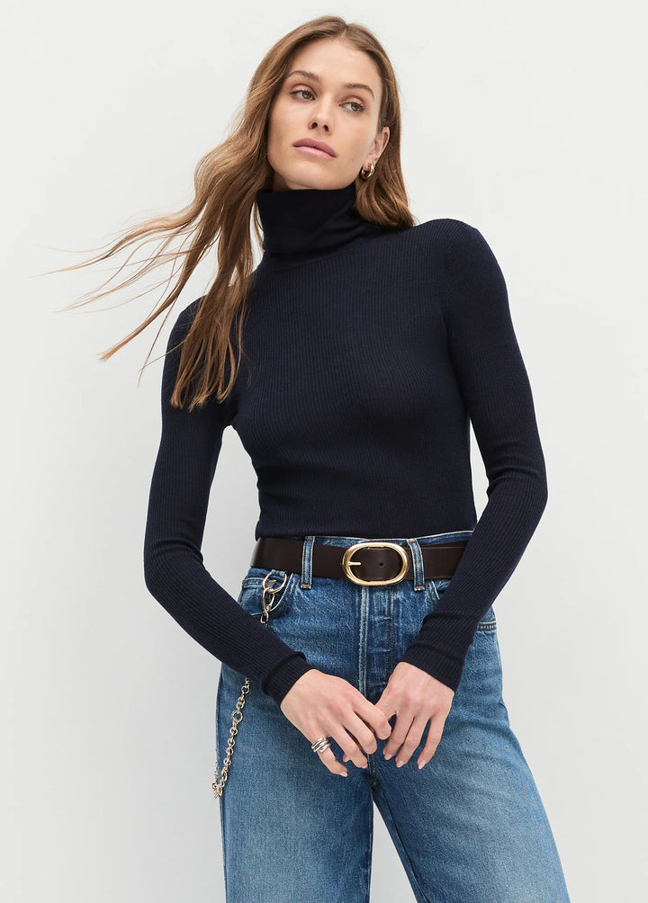 The Amelia Long Sleeve Top - Navy