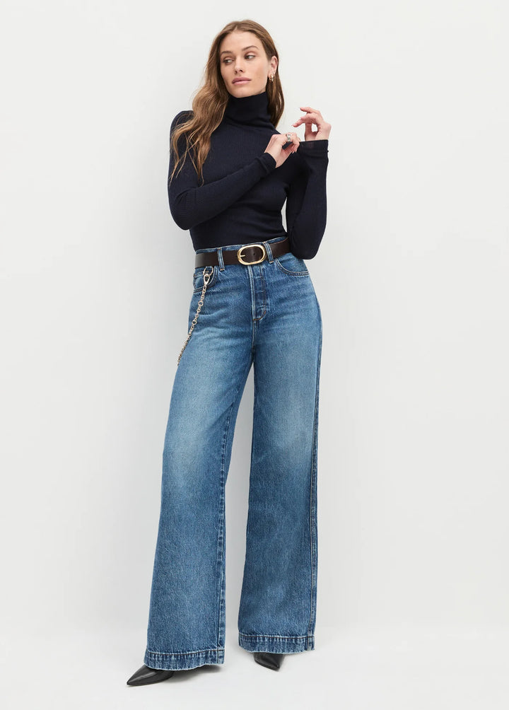 The Amelia Long Sleeve Top - Navy
