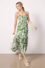 Dropped Seam Maxi Cool Palm