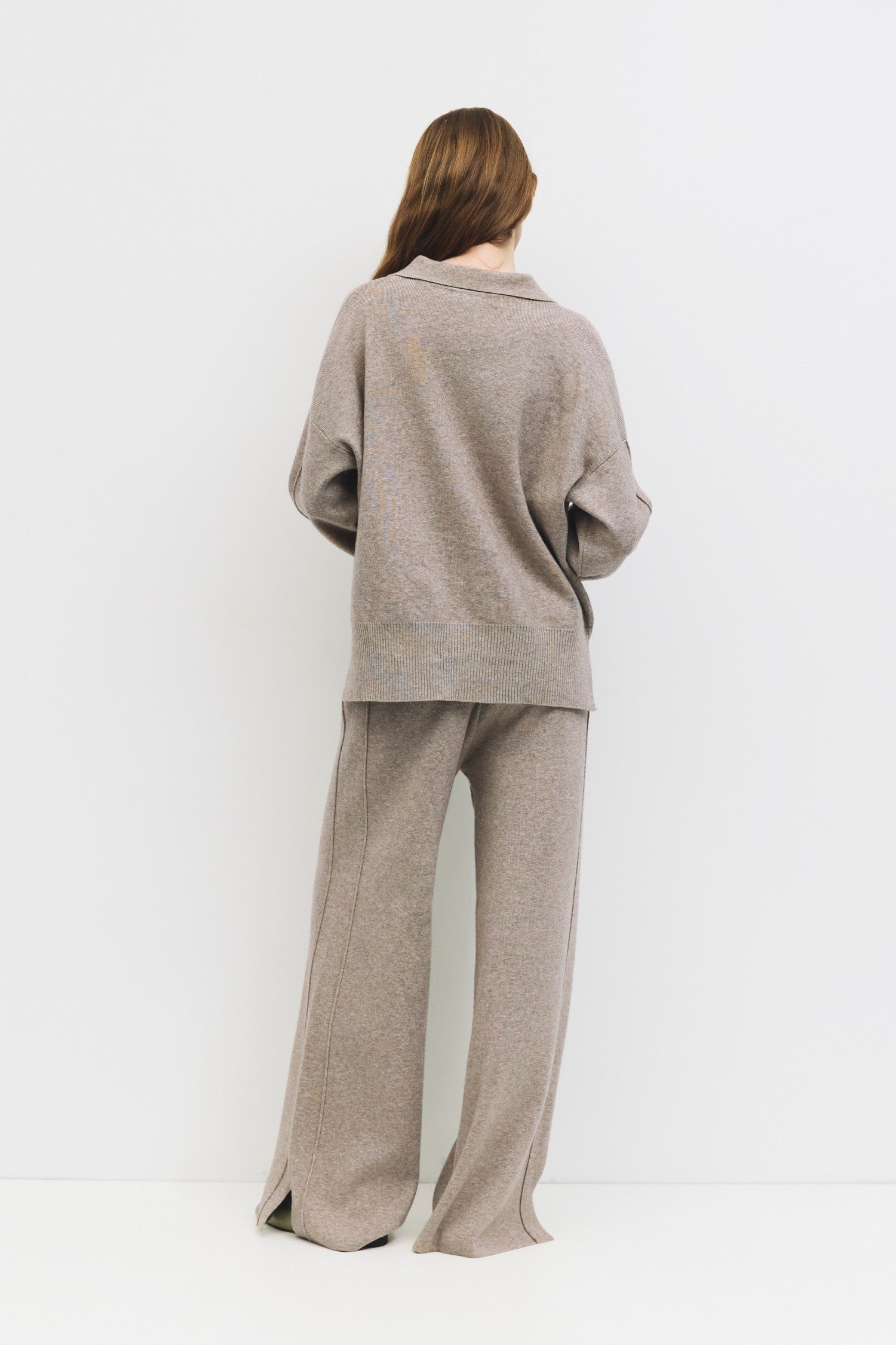 The Delilah Knit Lounge Pants - Beige