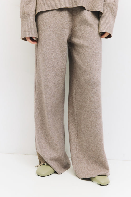 The Delilah Knit Lounge Pants - Beige