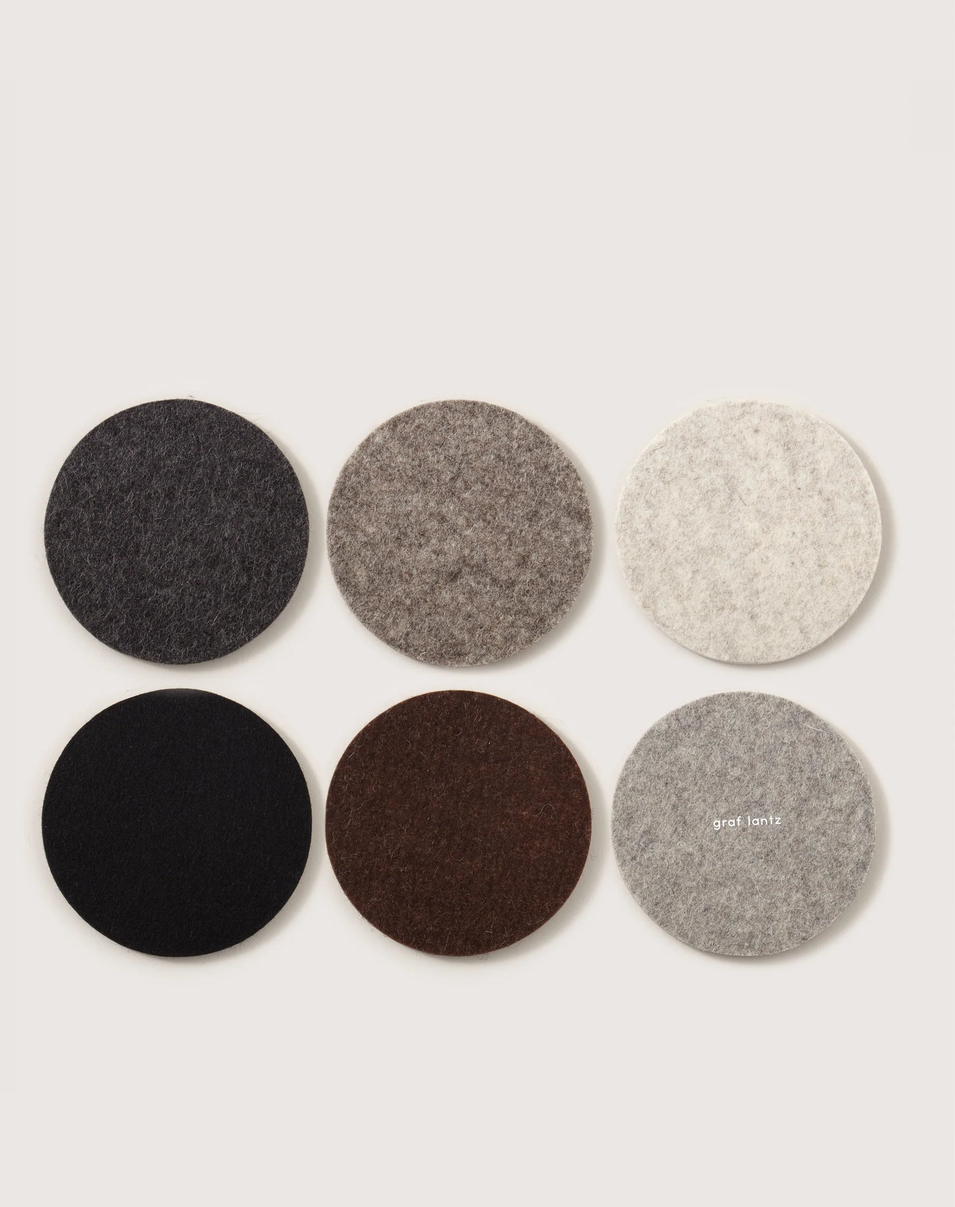 Bierfilzl Merino Wool Round Coaster Multi 6 Pack-Earth