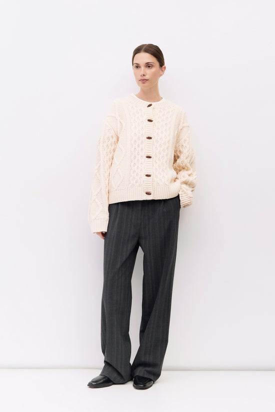 The Deena Cable Knit Sweater - Cream