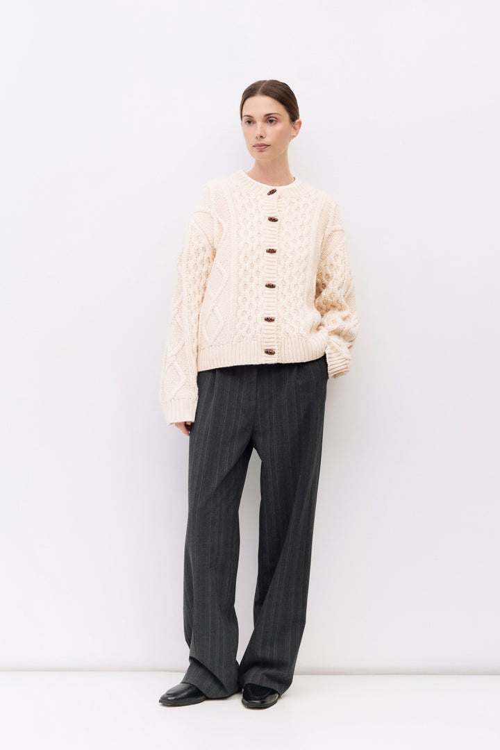 The Deena Cable Knit Sweater - Cream