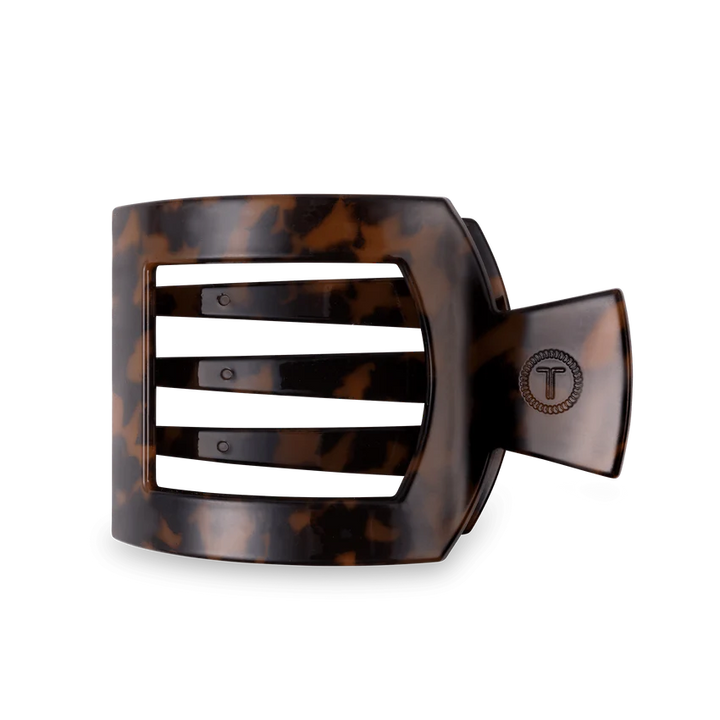 Large Flat Square Clip - Tortoise