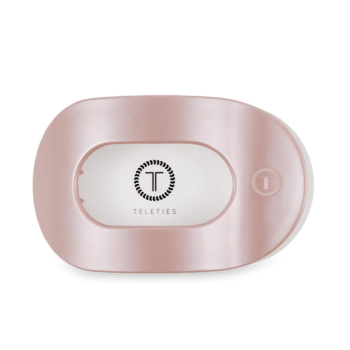 Large Flat Round Clip - Pearly Pink