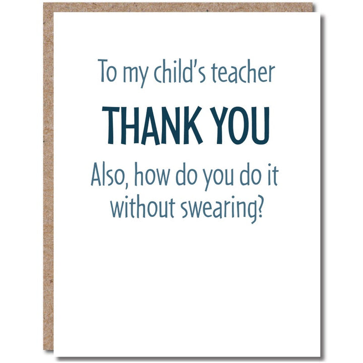 Childs Teacher Thank You