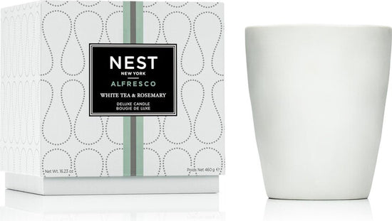 Alfresco White Tea and Rosemary Deluxe Candle